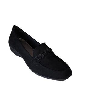 Karen Scott Womens Closed Toe Slip-on Joonne Loafer Shoes Black Micro 9.5 M NWT